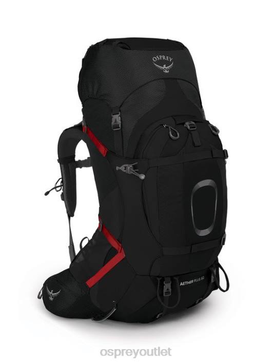 Osprey AETHER PLUS 60 BACKPACKING Backpack Men BLACK PTFP68