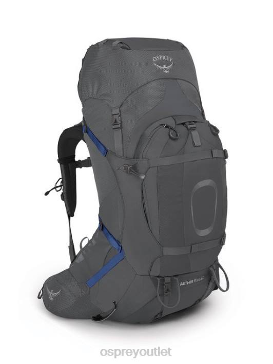 Osprey AETHER PLUS 60 BACKPACKING Backpack Men ECLIPSE GREY PTFP66