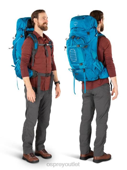 Osprey AETHER PLUS 60 BACKPACKING Backpack Men ECLIPSE GREY PTFP66