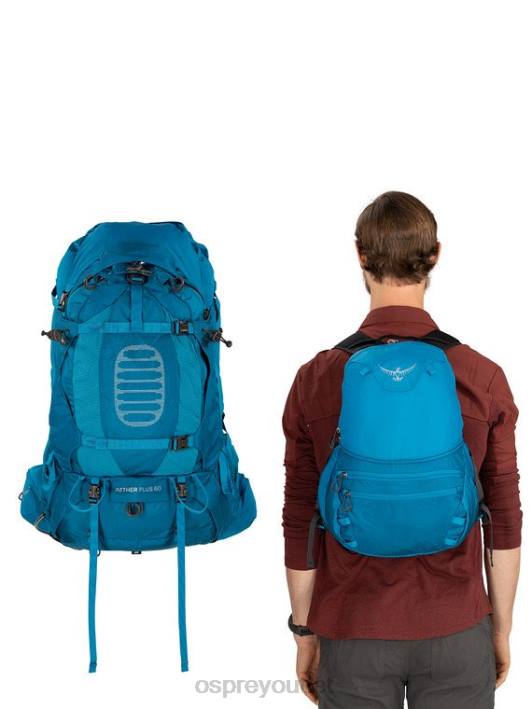 Osprey AETHER PLUS 60 BACKPACKING Backpack Men ECLIPSE GREY PTFP66
