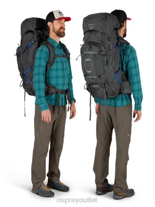 Osprey AETHER PLUS 70 BACKPACKING Backpack Men ECLIPSE GREY PTFP75