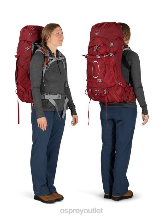 Osprey ARIEL 55 BACKPACKING Backpack Women CLARET RED PTFP83