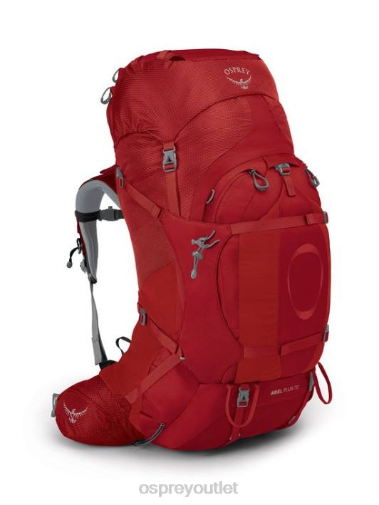 Osprey ARIEL PLUS 70 BACKPACKING Backpack Women CARNELIAN RED PTFP91