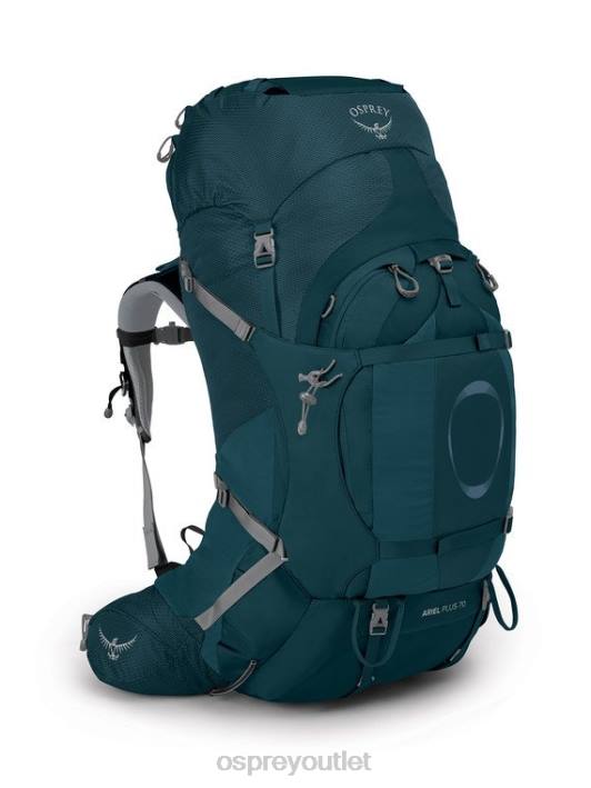 Osprey ARIEL PLUS 70 BACKPACKING Backpack Women NIGHT JUNGLE BLUE PTFP92