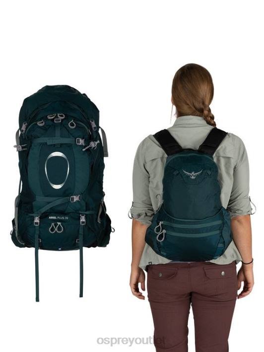 Osprey ARIEL PLUS 70 BACKPACKING Backpack Women NIGHT JUNGLE BLUE PTFP92