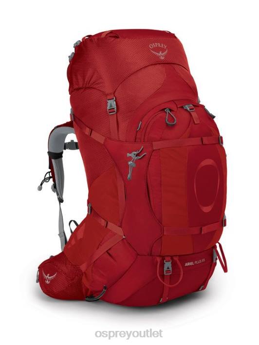 Osprey ARIEL PLUS 85 BACKPACKING Backpack Women CARNELIAN RED PTFP94