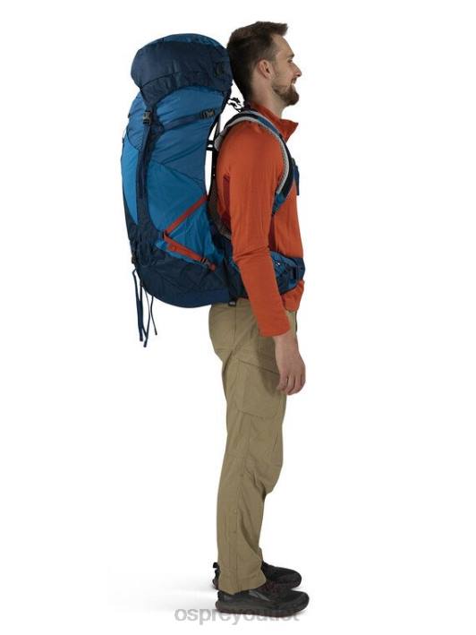 Osprey ATMOS AG LT 65 BACKPACKING Backpack Men NIGHT SHIFT SCORIA BLUE PTFP1