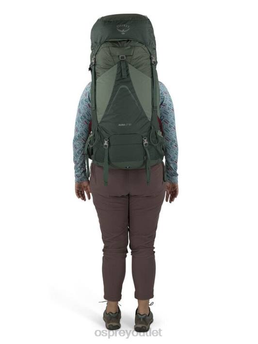 Osprey AURA AG LT 50 BACKPACKING Backpack Women KOSERET DARJEELING SPRING GREEN PTFP5