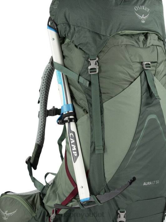 Osprey AURA AG LT 50 BACKPACKING Backpack Women KOSERET DARJEELING SPRING GREEN PTFP5