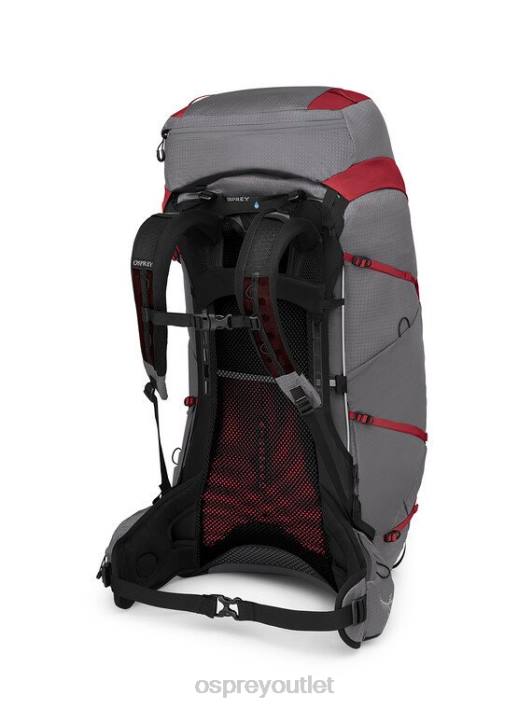 Osprey EJA PRO 55 BACKPACKING Backpack Unisex DALE GREY POINSETTIA RED PTFP33