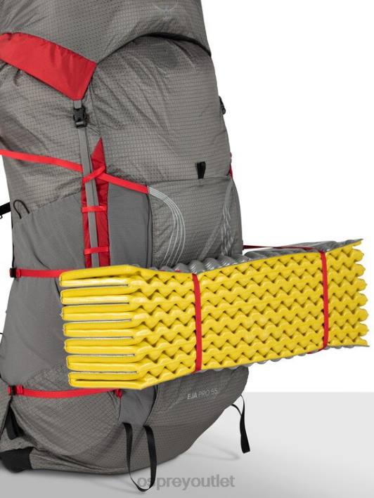 Osprey EJA PRO 55 BACKPACKING Backpack Unisex DALE GREY POINSETTIA RED PTFP33