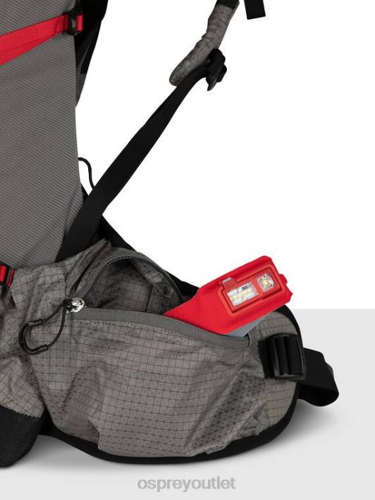 Osprey EJA PRO 55 BACKPACKING Backpack Unisex DALE GREY POINSETTIA RED PTFP33