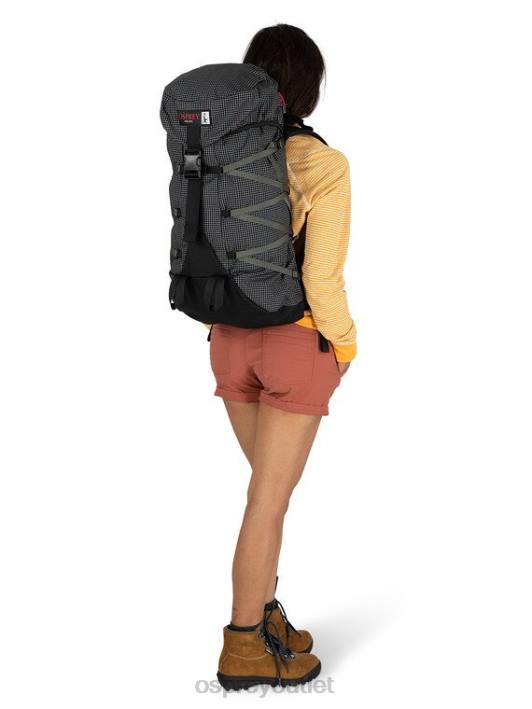 Osprey HERITAGE AETHER 30 NANOFLY LIFESTYLE Backpack Unisex BLACK WHITE GRID PTFP426