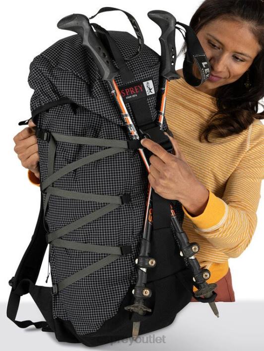 Osprey HERITAGE AETHER 30 NANOFLY LIFESTYLE Backpack Unisex BLACK WHITE GRID PTFP426