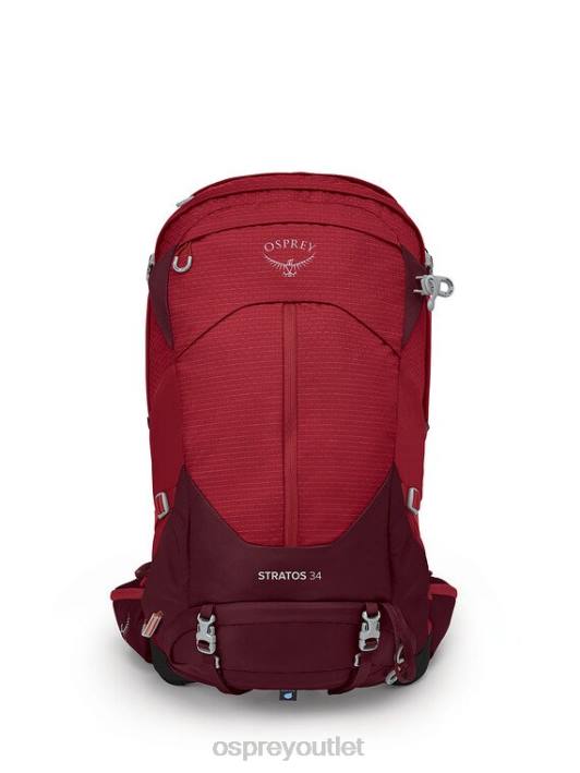 Osprey STRATOS 34 DAY HIKING Backpack Unisex POINSETTIA RED PTFP283