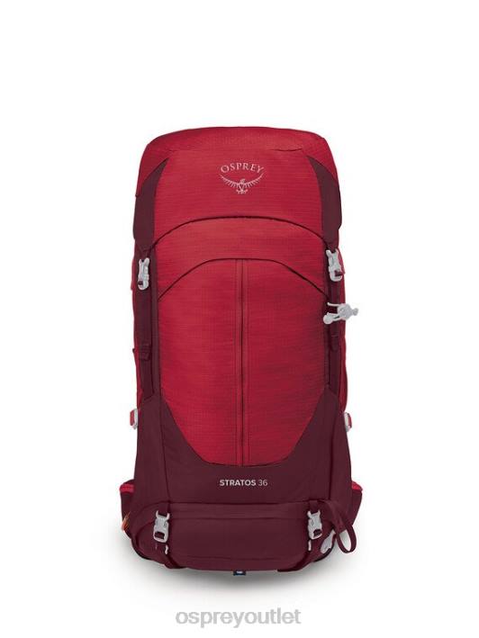 Osprey STRATOS 36 LIGHT BACKPACKING | DAY HIKING Backpack Unisex POINSETTIA RED PTFP276