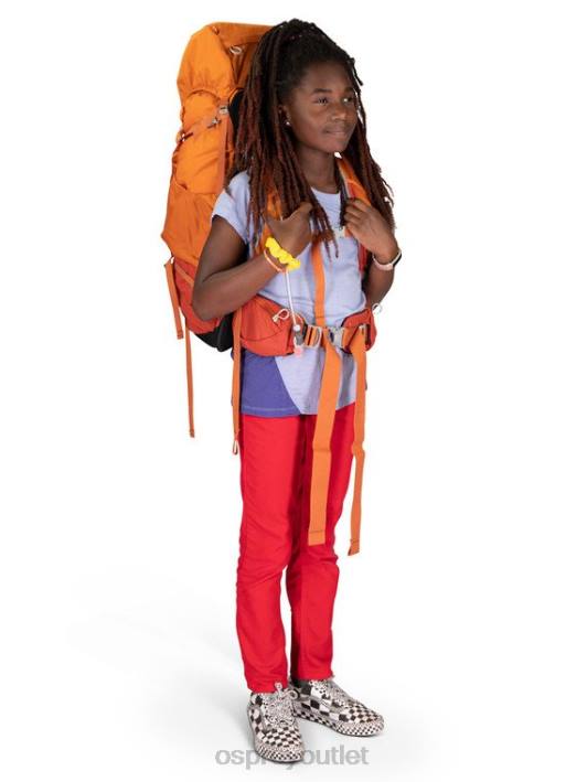 Osprey ACE 50 BACKPACKING (8-14 Y/O) Backpack Kids ORANGE SUNSET PTFP486