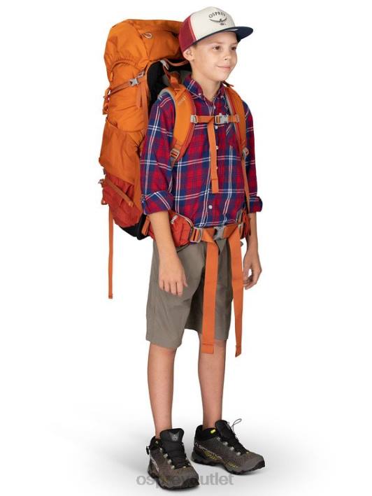 Osprey ACE 50 BACKPACKING (8-14 Y/O) Backpack Kids ORANGE SUNSET PTFP486