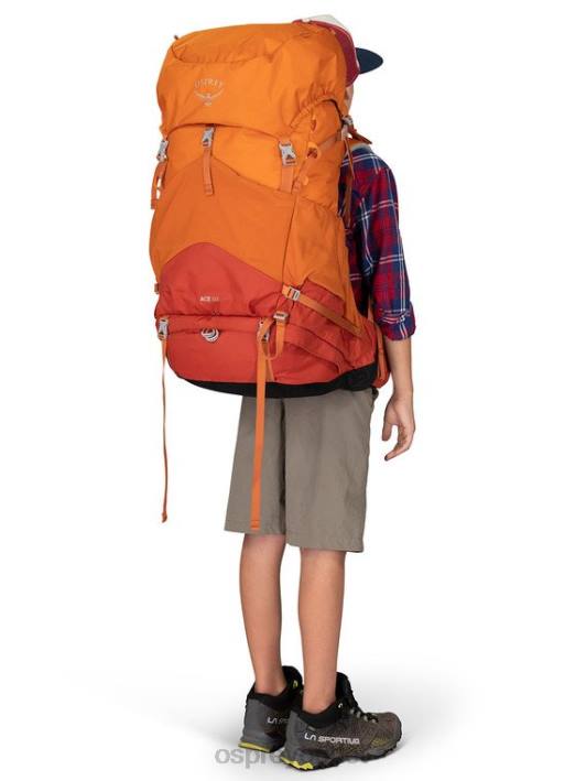Osprey ACE 50 BACKPACKING (8-14 Y/O) Backpack Kids ORANGE SUNSET PTFP486