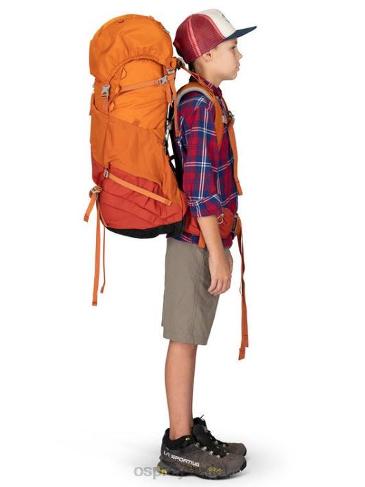 Osprey ACE 50 BACKPACKING (8-14 Y/O) Backpack Kids ORANGE SUNSET PTFP486