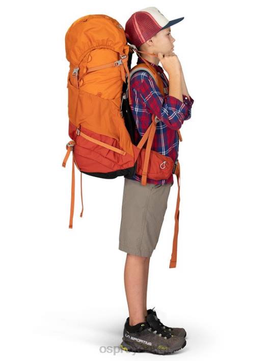 Osprey ACE 50 BACKPACKING (8-14 Y/O) Backpack Kids ORANGE SUNSET PTFP486