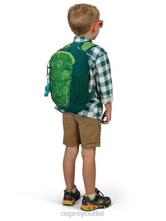 Osprey DAYLITE EVERYDAY (4-12 Y/O) Backpack Kids CORAL LIFE PRINT GREEN PTFP362
