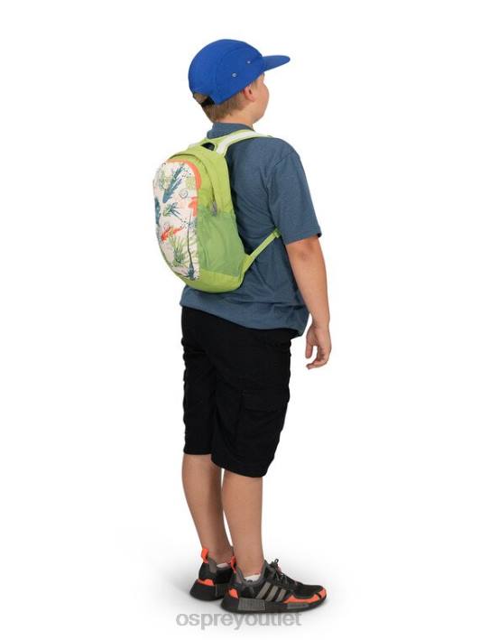 Osprey DAYLITE EVERYDAY (4-12 Y/O) Backpack Kids CORAL LIFE PRINT GREEN PTFP362