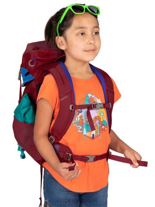 Osprey JET 18 HIKING (8-14 Y/O) Backpack Kids COSMIC RED PTFP358