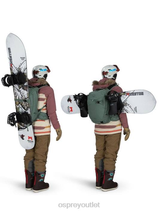 Osprey KRESTA 20 BACKCOUNTRY SKIING/SNOWBOARDING Backpack Unisex PINE LEAF GREEN PTFP463