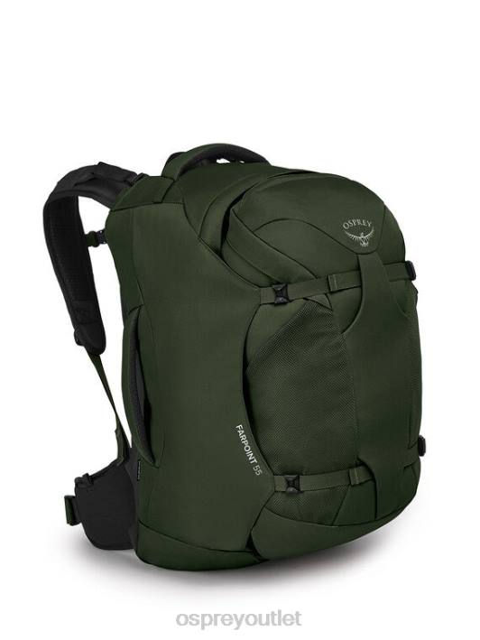 Osprey FARPOINT 55 TRAVEL PACK TRAVEL PACK Luggage Pack Men GOPHER GREEN PTFP514