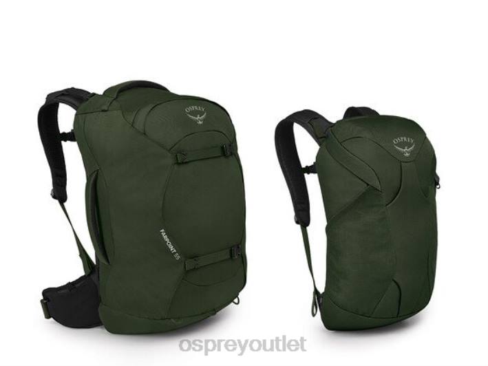 Osprey FARPOINT 55 TRAVEL PACK TRAVEL PACK Luggage Pack Men GOPHER GREEN PTFP514
