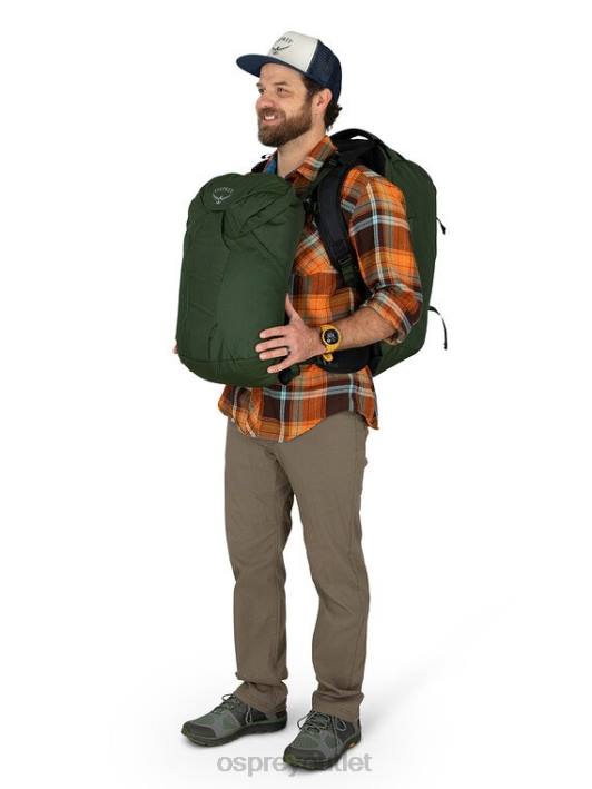 Osprey FARPOINT 55 TRAVEL PACK TRAVEL PACK Luggage Pack Men GOPHER GREEN PTFP514