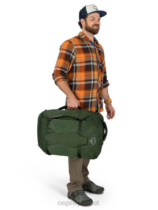 Osprey FARPOINT 55 TRAVEL PACK TRAVEL PACK Luggage Pack Men GOPHER GREEN PTFP514